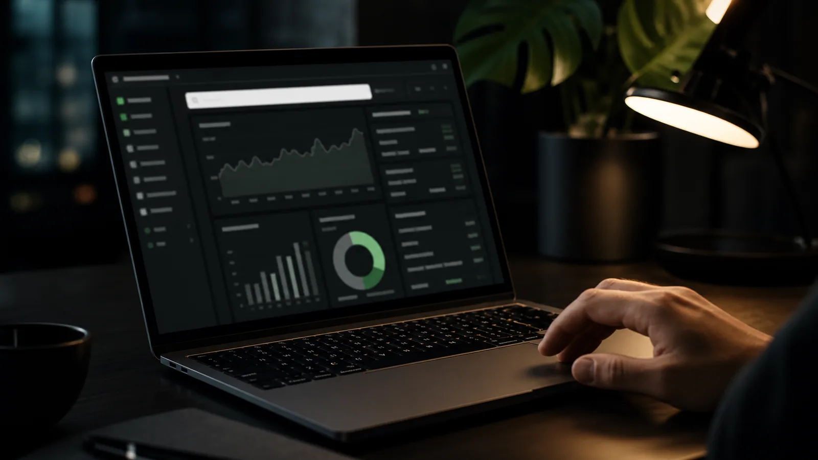 Paid-search campaign analytics on a laptop